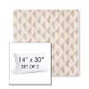 Picture of Etched Angles Cognac | Set of 2 | 14" X 30" Sunbrella Outdoor Throw Pillows with Premium Inserts