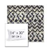 Picture of Inga Midnight | Set of 2 | 14" X 30" Sunbrella Outdoor Throw Pillows with Premium Inserts