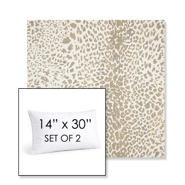 Picture of Instinct Dune | Set of 2 | 14" X 30" Sunbrella Outdoor Throw Pillows with Premium Inserts
