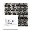 Picture of Key Figure Onyx | Set of 2 | 14" X 30" Sunbrella Outdoor Throw Pillows with Premium Inserts