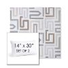 Picture of Labyrinth Cloud | Set of 2 | 14" X 30" Sunbrella Outdoor Throw Pillows with Premium Inserts