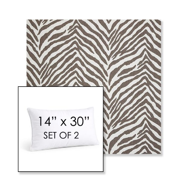 Picture of Namibia Grey | Set of 2 | 14" X 30" Sunbrella Outdoor Throw Pillows with Premium Inserts