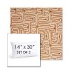 Picture of Nema Peachwood | Set of 2 | 14" X 30" Sunbrella Outdoor Throw Pillows with Premium Inserts