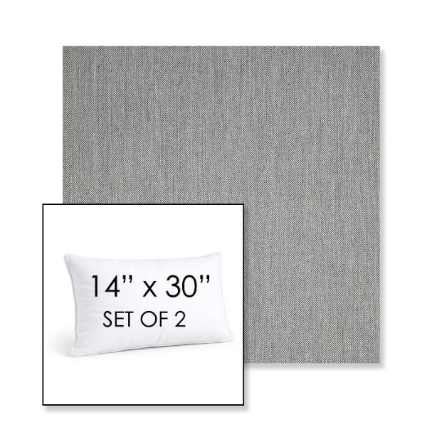 Picture of Switch Silver | Set of 2 | 14" X 30" Sunbrella Outdoor Throw Pillows with Premium Inserts