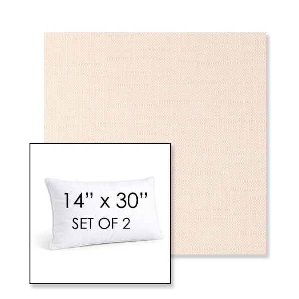 Picture of Willa Cream | Set of 2 | 14" X 30" Sunbrella Outdoor Throw Pillows with Premium Inserts