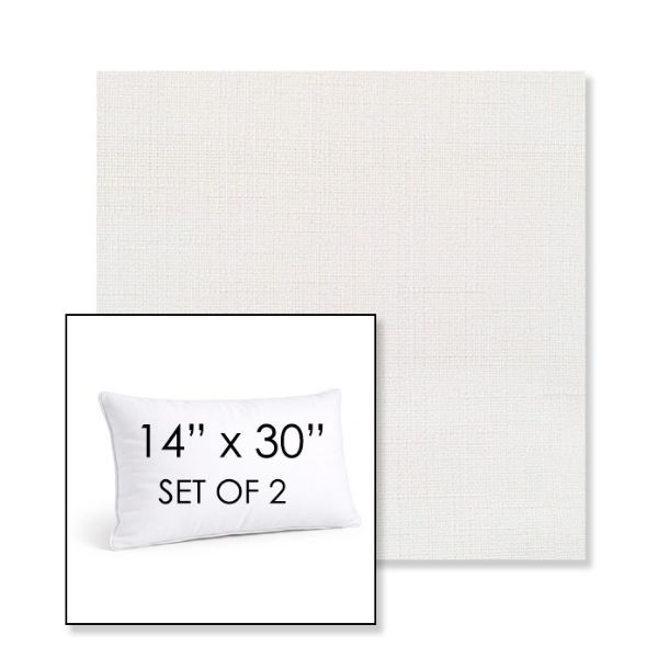 Picture of Willa Snow | Set of 2 | 14" X 30" Sunbrella Outdoor Throw Pillows with Premium Inserts