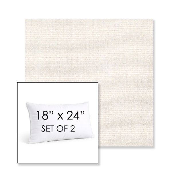 Picture of Ambrose Linen | Set of 2 | 18" X 24" Sunbrella Outdoor Throw Pillows with Premium Inserts