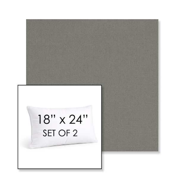 Picture of Canvas Charcoal | Set of 2 | 18" X 24" Sunbrella Outdoor Throw Pillows with Premium Inserts