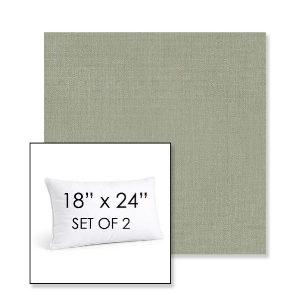 Picture of Canvas Seasalt | Set of 2 | 18" X 24" Sunbrella Outdoor Throw Pillows with Premium Inserts
