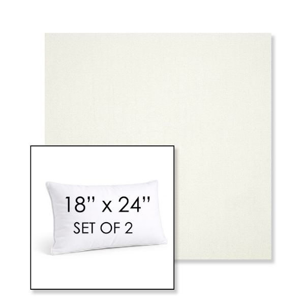 Picture of Canvas White | Set of 2 | 18" X 24" Sunbrella Outdoor Throw Pillows with Premium Inserts