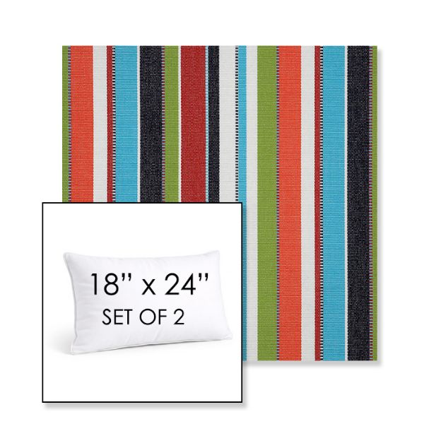 Picture of Carousel Confetti | Set of 2 | 18" X 24" Sunbrella Outdoor Throw Pillows with Premium Inserts