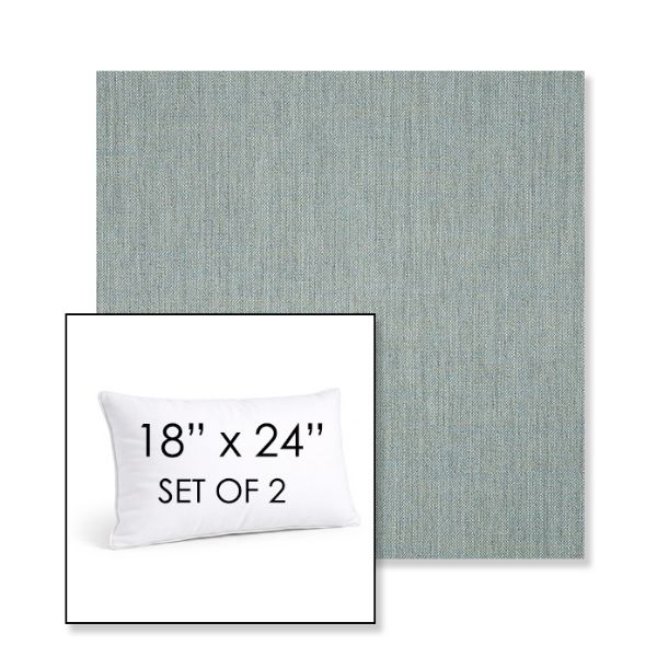 Picture of Cast Mist | Set of 2 | 18" X 24" Sunbrella Outdoor Throw Pillows with Premium Inserts