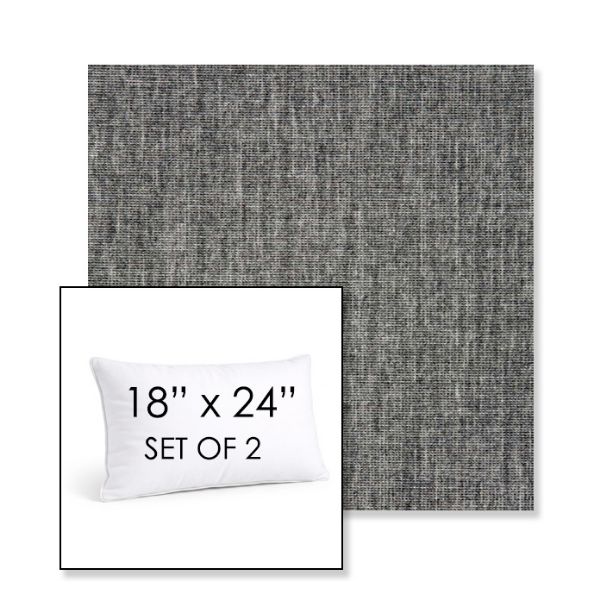 Picture of Crush Pewter | Set of 2 | 18" X 24" Sunbrella Outdoor Throw Pillows with Premium Inserts