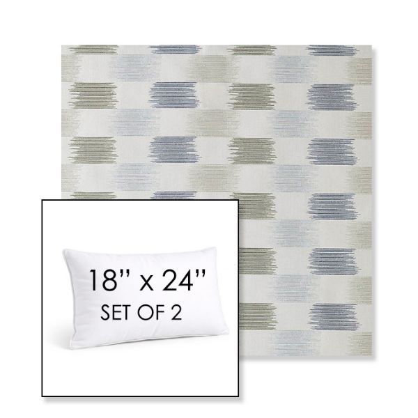 Picture of Dream Mist | Set of 2 | 18" X 24" Sunbrella Outdoor Throw Pillows with Premium Inserts