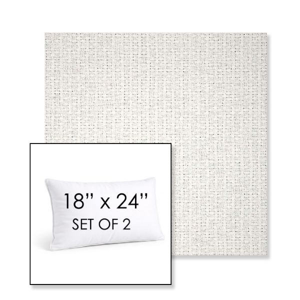 Picture of Dumont Snow | Set of 2 | 18" X 24" Sunbrella Outdoor Throw Pillows with Premium Inserts