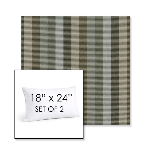 Picture of Entice Moss | Set of 2 | 18" X 24" Sunbrella Outdoor Throw Pillows with Premium Inserts