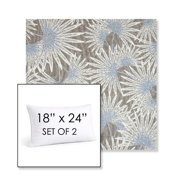 Picture of Etta Vapor | Set of 2 | 18" X 24" Sunbrella Outdoor Throw Pillows with Premium Inserts