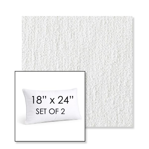 Picture of Improve White | Set of 2 | 18" X 24" Sunbrella Outdoor Throw Pillows with Premium Inserts