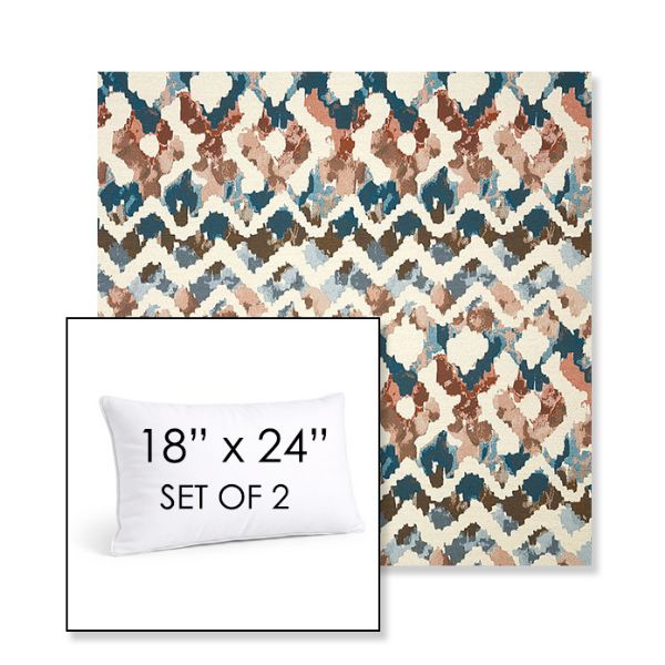 Picture of Inga Boho | Set of 2 | 18" X 24" Sunbrella Outdoor Throw Pillows with Premium Inserts