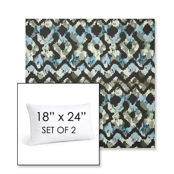 Picture of Inga Green Tea | Set of 2 | 18" X 24" Sunbrella Outdoor Throw Pillows with Premium Inserts