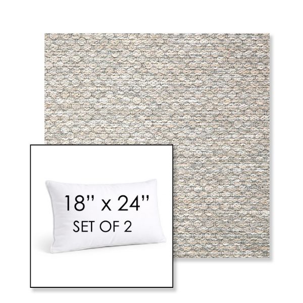 Picture of Litchfield Fog | Set of 2 | 18" X 24" Sunbrella Outdoor Throw Pillows with Premium Inserts