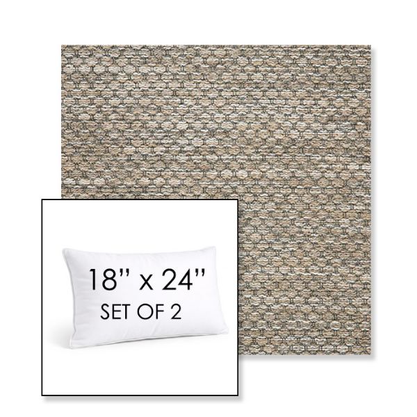 Picture of Litchfield Pebble | Set of 2 | 18" X 24" Sunbrella Outdoor Throw Pillows with Premium Inserts