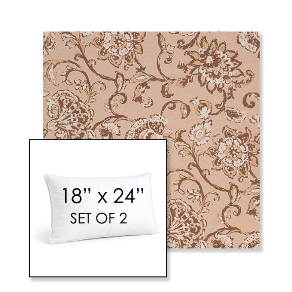 Picture of Martha Floral Dogwood | Set of 2 | 18" X 24" Sunbrella Outdoor Throw Pillows with Premium Inserts