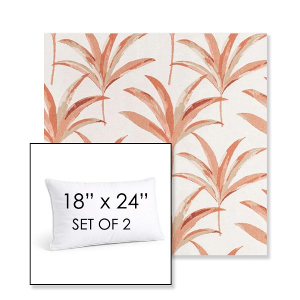 Picture of Martinique Mango | Set of 2 | 18" X 24" Sunbrella Outdoor Throw Pillows with Premium Inserts