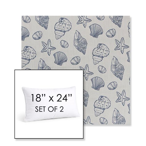 Picture of Nantucket Atlantis | Set of 2 | 18" X 24" Sunbrella Outdoor Throw Pillows with Premium Inserts