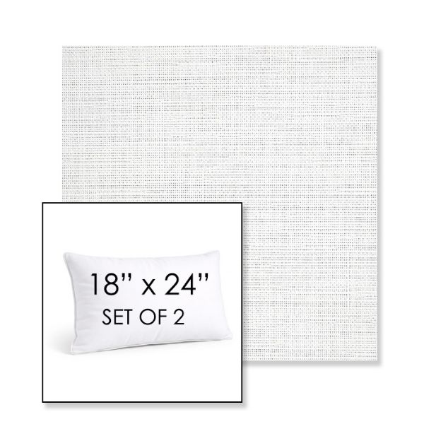 Picture of Piazza White | Set of 2 | 18" X 24" Sunbrella Outdoor Throw Pillows with Premium Inserts