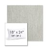 Picture of Pique Gravel | Set of 2 | 18" X 24" Sunbrella Outdoor Throw Pillows with Premium Inserts