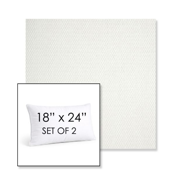 Picture of Pique Salt | Set of 2 | 18" X 24" Sunbrella Outdoor Throw Pillows with Premium Inserts