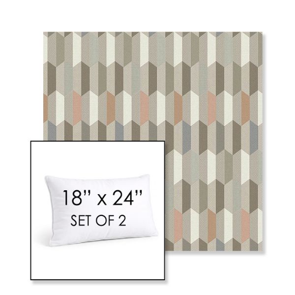 Picture of Precise Fawn | Set of 2 | 18" X 24" Sunbrella Outdoor Throw Pillows with Premium Inserts