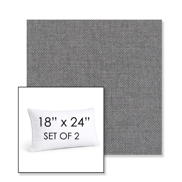 Picture of Proof Slate | Set of 2 | 18" X 24" Sunbrella Outdoor Throw Pillows with Premium Inserts