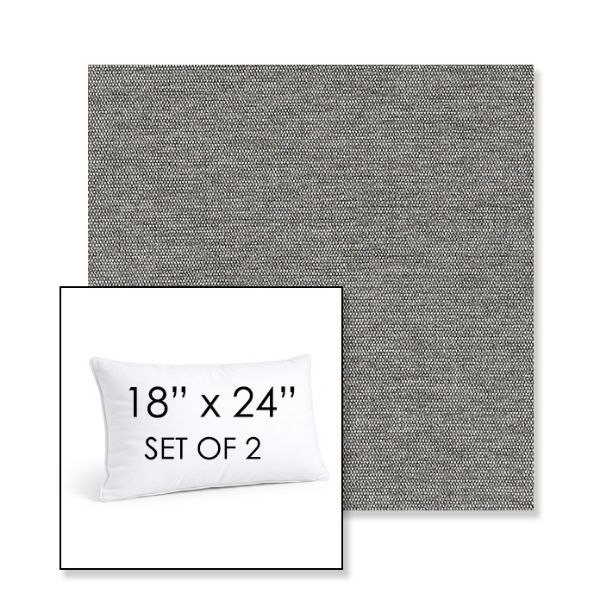 Picture of Ritsy Fog | Set of 2 | 18" X 24" Sunbrella Outdoor Throw Pillows with Premium Inserts