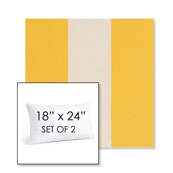 Picture of Rothko Lemonade | Set of 2 | 18" X 24" Sunbrella Outdoor Throw Pillows with Premium Inserts