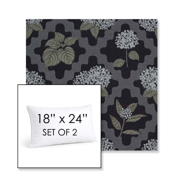 Picture of Trellis Morning Glory | Set of 2 | 18" X 24" Sunbrella Outdoor Throw Pillows with Premium Inserts