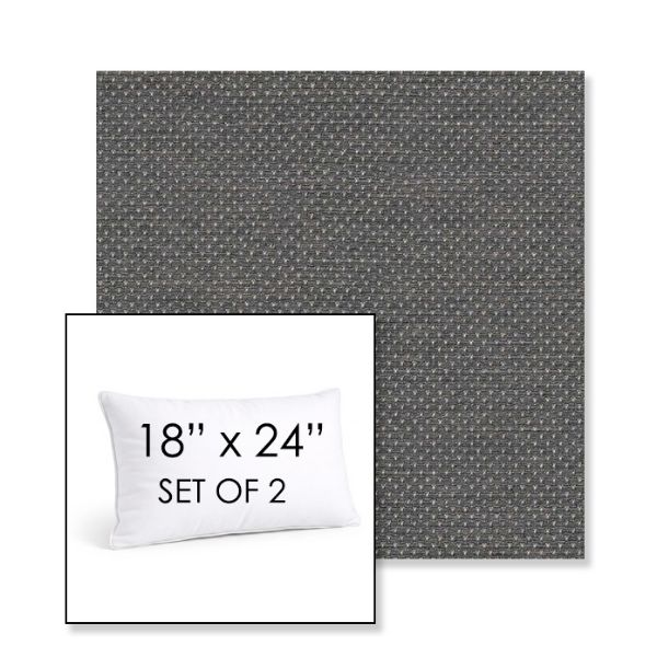 Picture of Wadi Steel | Set of 2 | 18" X 24" Sunbrella Outdoor Throw Pillows with Premium Inserts