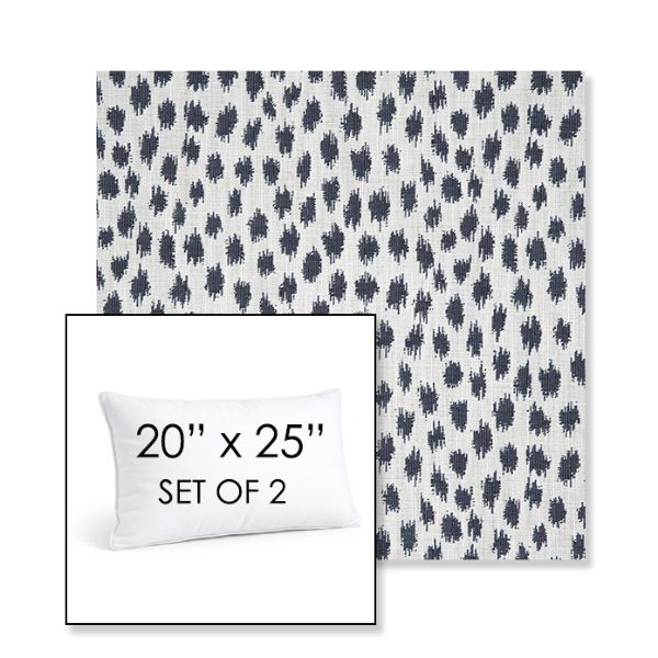 Picture of Agra Indigo | Set of 2 | 20" X 25" Sunbrella Outdoor Throw Pillows with Premium Inserts