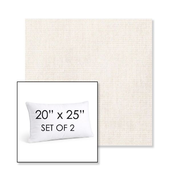 Picture of Ambrose Linen | Set of 2 | 20" X 25" Sunbrella Outdoor Throw Pillows with Premium Inserts