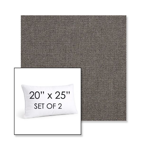 Picture of Blend Coal | Set of 2 | 20" X 25" Sunbrella Outdoor Throw Pillows with Premium Inserts
