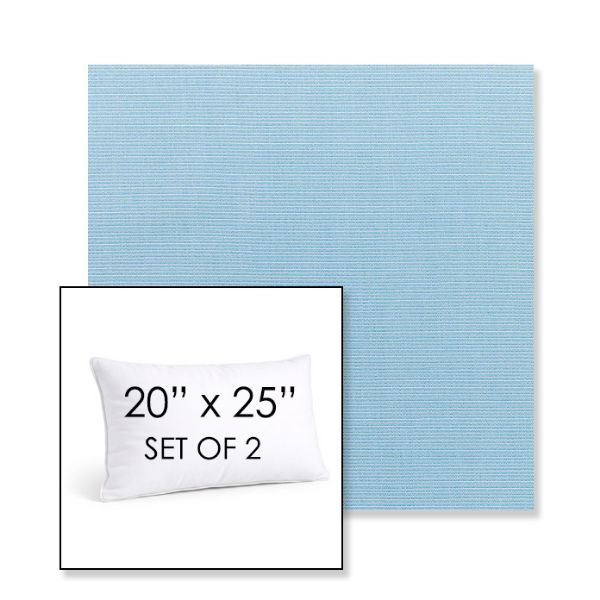 Picture of Canvas Air Blue | Set of 2 | 20" X 25" Sunbrella Outdoor Throw Pillows with Premium Inserts