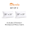 Picture of Cassava Slate | Set of 2 | 20" X 25" Sunbrella Outdoor Throw Pillows with Premium Inserts