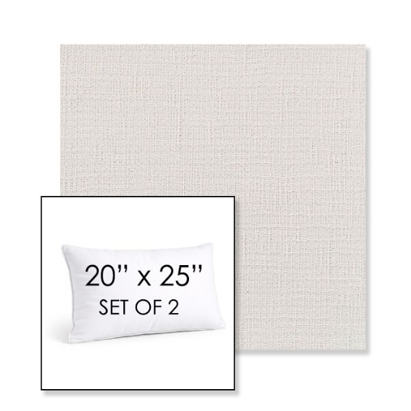 Picture of Cassava White | Set of 2 | 20" X 25" Sunbrella Outdoor Throw Pillows with Premium Inserts