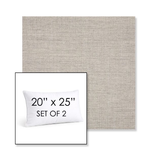 Picture of Cast Silver | Set of 2 | 20" X 25" Sunbrella Outdoor Throw Pillows with Premium Inserts