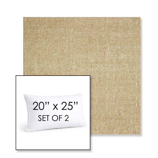 Picture of Chartres Hemp | Set of 2 | 20" X 25" Sunbrella Outdoor Throw Pillows with Premium Inserts