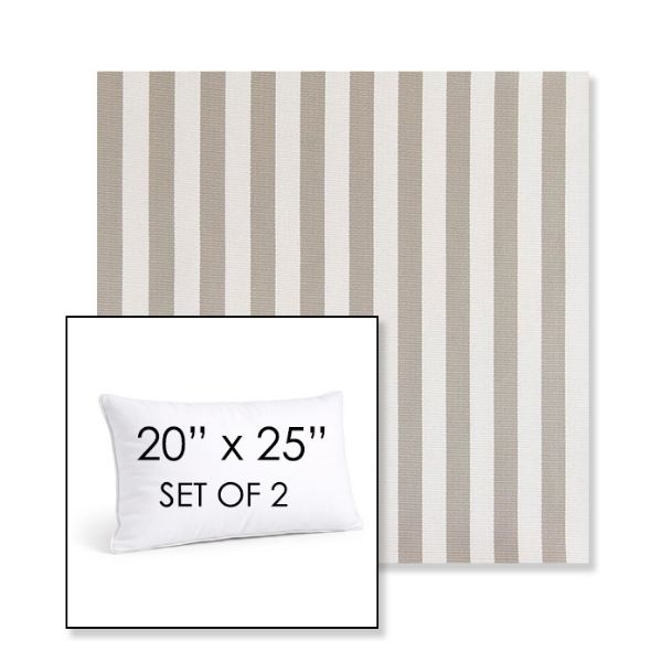 Picture of Costa Nickel | Set of 2 | 20" X 25" Sunbrella Outdoor Throw Pillows with Premium Inserts