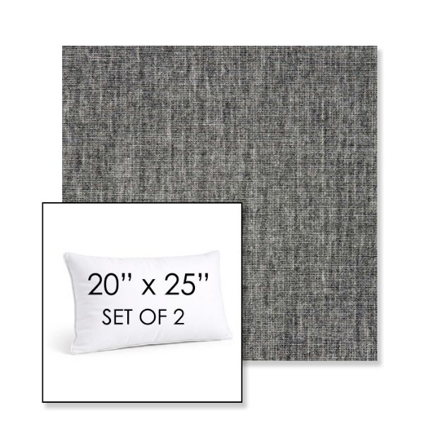Picture of Crush Pewter | Set of 2 | 20" X 25" Sunbrella Outdoor Throw Pillows with Premium Inserts