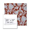 Picture of Floral Song Cinnabar | Set of 2 | 20" X 25" Sunbrella Outdoor Throw Pillows with Premium Inserts