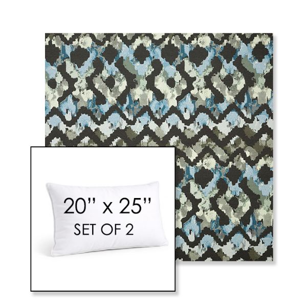 Picture of Inga Green Tea | Set of 2 | 20" X 25" Sunbrella Outdoor Throw Pillows with Premium Inserts